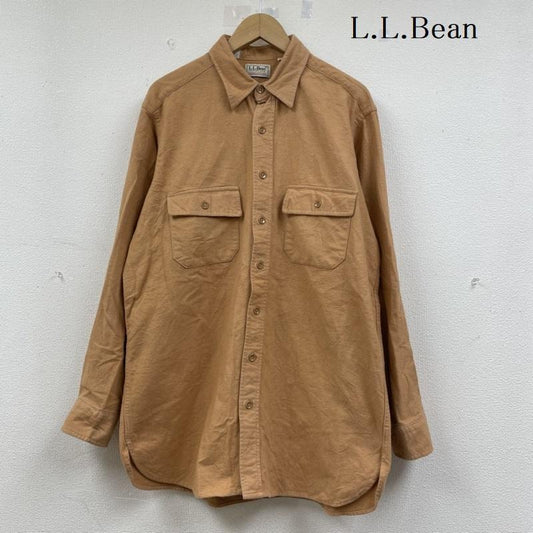 エルエルビーン L.L.Bean シャツ、ブラウス 長袖 90s シャモアシャツ USA製 長袖 シャツ 16 1/2 L 橙 / オレンジ / orange メンズ USED 古着 中古 50141815