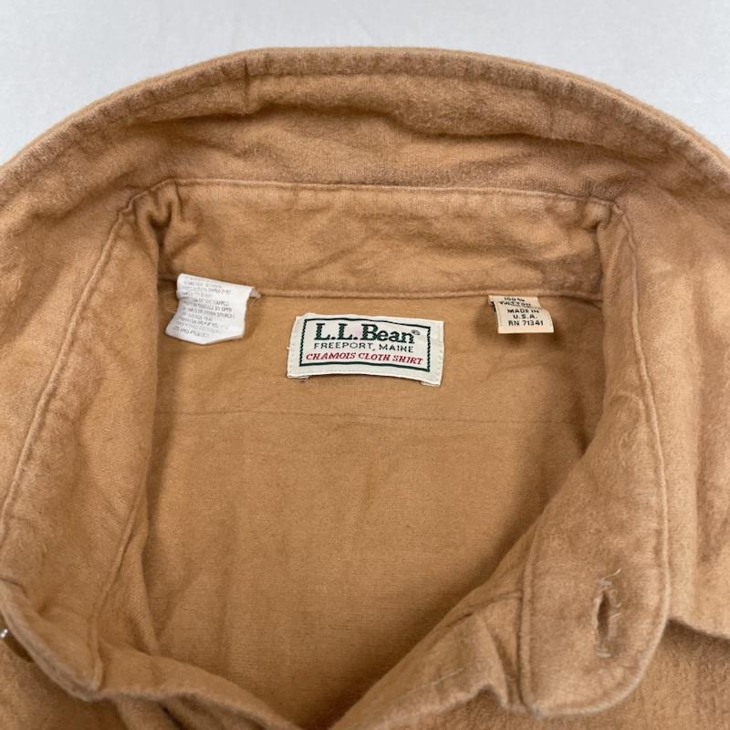 エルエルビーン L.L.Bean シャツ、ブラウス 長袖 90s シャモアシャツ USA製 長袖 シャツ 16 1/2 L 橙 / オレンジ / orange メンズ USED 古着 中古 50141815