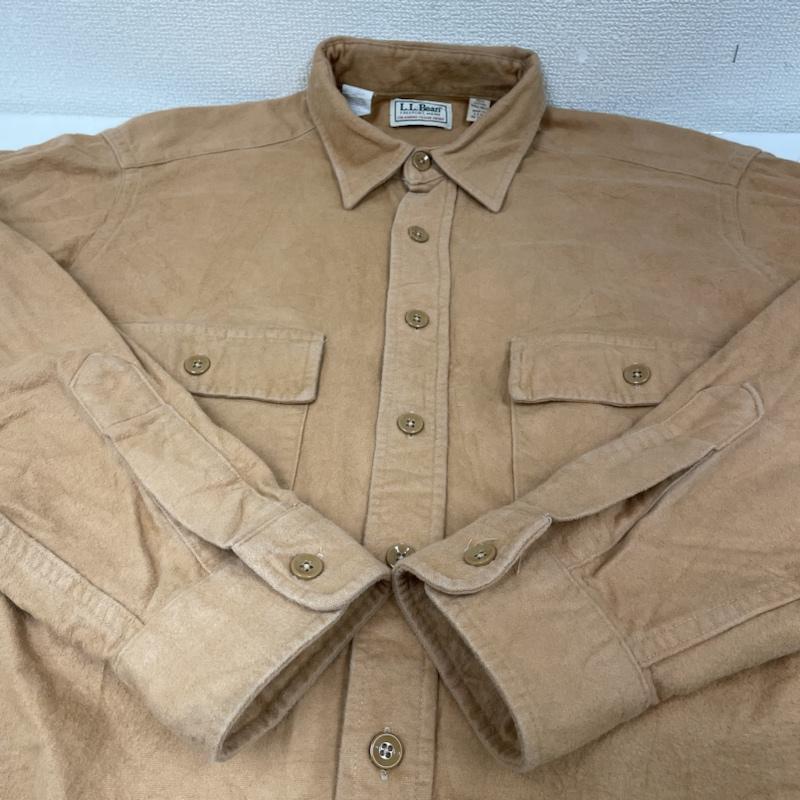 エルエルビーン L.L.Bean シャツ、ブラウス 長袖 90s シャモアシャツ USA製 長袖 シャツ 16 1/2 L 橙 / オレンジ / orange メンズ USED 古着 中古 50141815