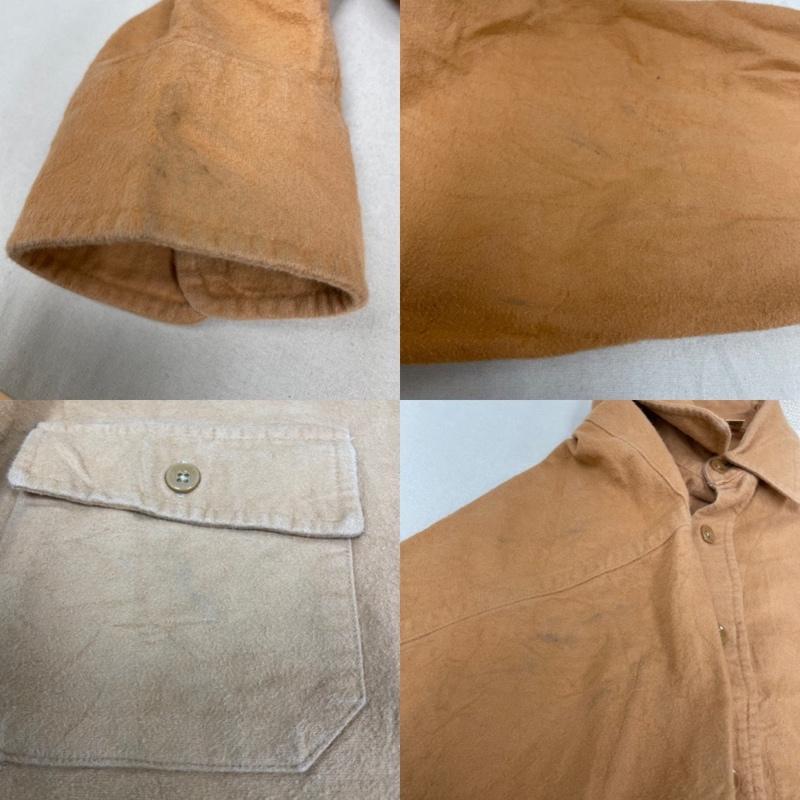 エルエルビーン L.L.Bean シャツ、ブラウス 長袖 90s シャモアシャツ USA製 長袖 シャツ 16 1/2 L 橙 / オレンジ / orange メンズ USED 古着 中古 50141815