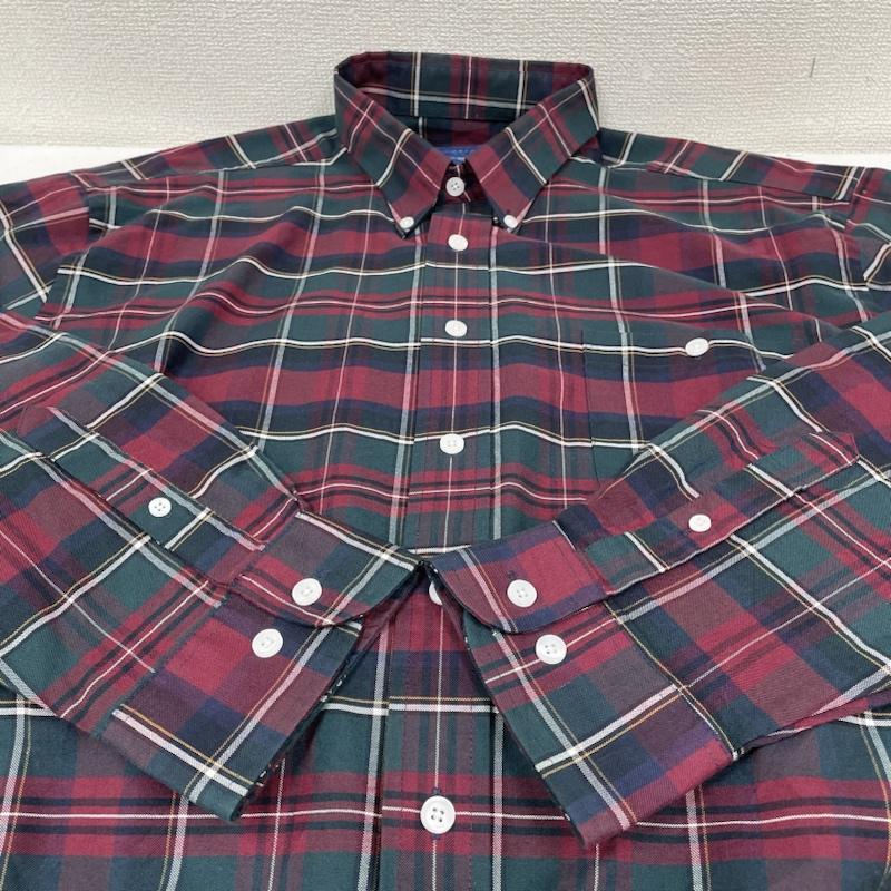 タウンクラフト TOWNCRAFT シャツ、ブラウス 長袖 ボタンダウン チェック 長袖 シャツ XL 赤 / レッド / red X 緑 / グリーン / green メンズ USED 古着 中古 50141819
