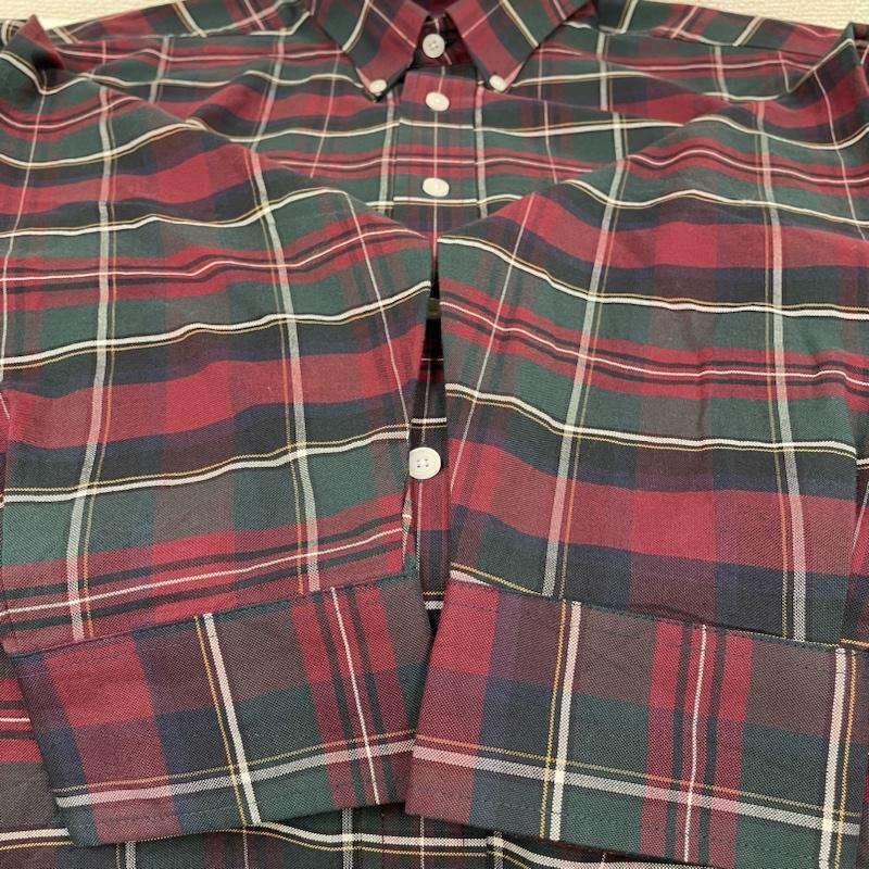 タウンクラフト TOWNCRAFT シャツ、ブラウス 長袖 ボタンダウン チェック 長袖 シャツ XL 赤 / レッド / red X 緑 / グリーン / green メンズ USED 古着 中古 50141819