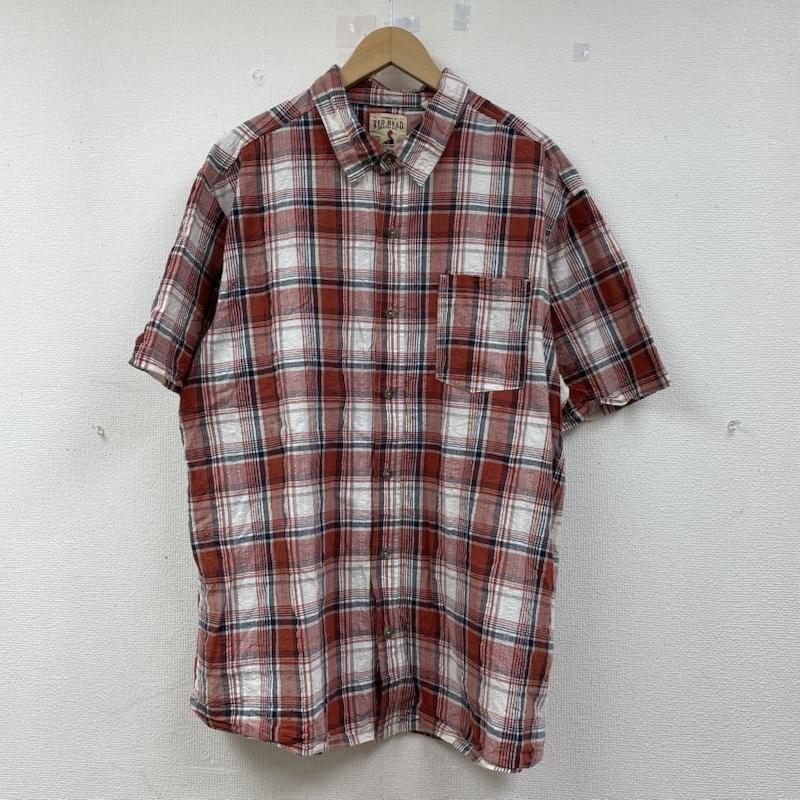 古着 USED シャツ、ブラウス 半袖 RED HEAD 半袖 チェック シャツ 2XL XXL 白 / ホワイト / white X 赤 / レッド / red メンズ USED 古着 中古 50141822
