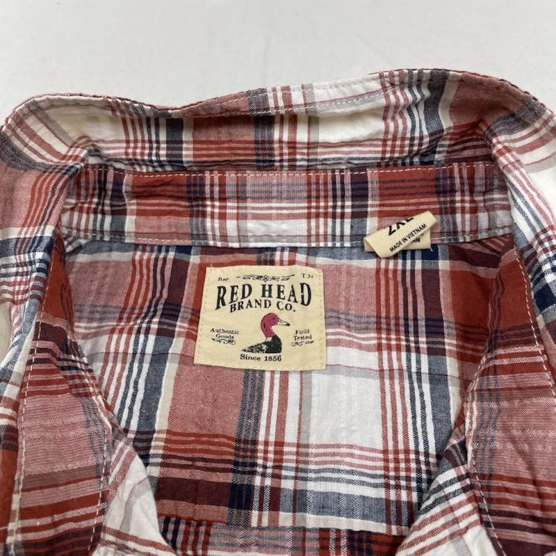 古着 USED シャツ、ブラウス 半袖 RED HEAD 半袖 チェック シャツ 2XL XXL 白 / ホワイト / white X 赤 / レッド / red メンズ USED 古着 中古 50141822