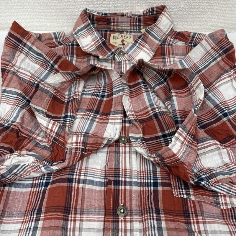 古着 USED シャツ、ブラウス 半袖 RED HEAD 半袖 チェック シャツ 2XL XXL 白 / ホワイト / white X 赤 / レッド / red メンズ USED 古着 中古 50141822
