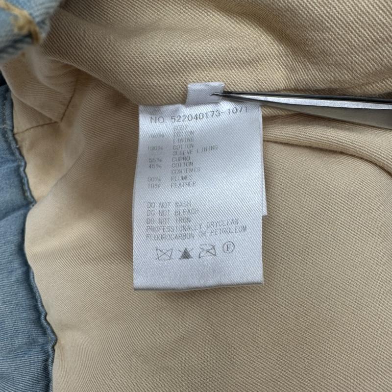 ロンハーマン RonHerman ジャケット、上着 ダウンジャケット 15AW コンチョ デニム ダウン ジャケット 522040173-1071 S 無地 水色 / ライトブルー / メンズ USED 古着 中古 50141831