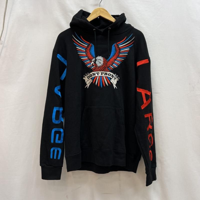 エクストララージ XLARGE パーカー 長袖 イーグル ロゴ 刺繍 スウェット パーカー M 黒 / ブラック / black メンズ USED 古着 中古 50141852