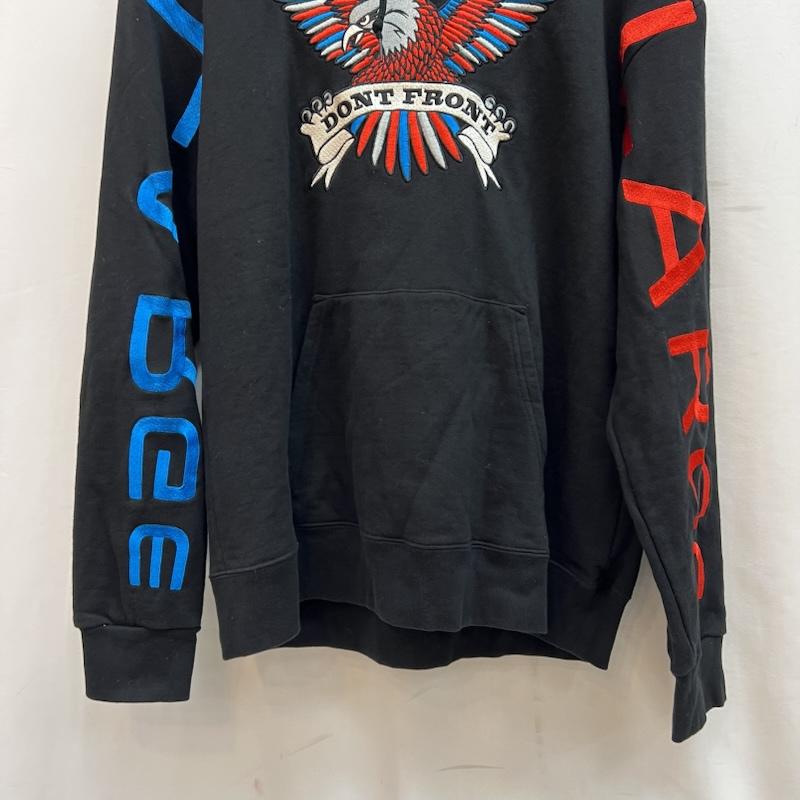 エクストララージ XLARGE パーカー 長袖 イーグル ロゴ 刺繍 スウェット パーカー M 黒 / ブラック / black メンズ USED 古着 中古 50141852