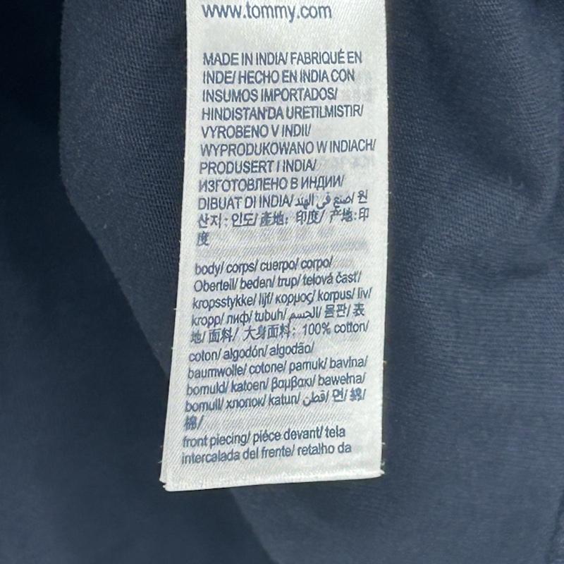 トミーヒルフィガー TOMMY HILFIGER Tシャツ 長袖 TOMMY HILFIGER トミーヒルフィガー 長袖TEE ロゴTシャツ XL ロゴ、文字 紺 / ネイビー / navy メンズ USED 古着 中古 50141872