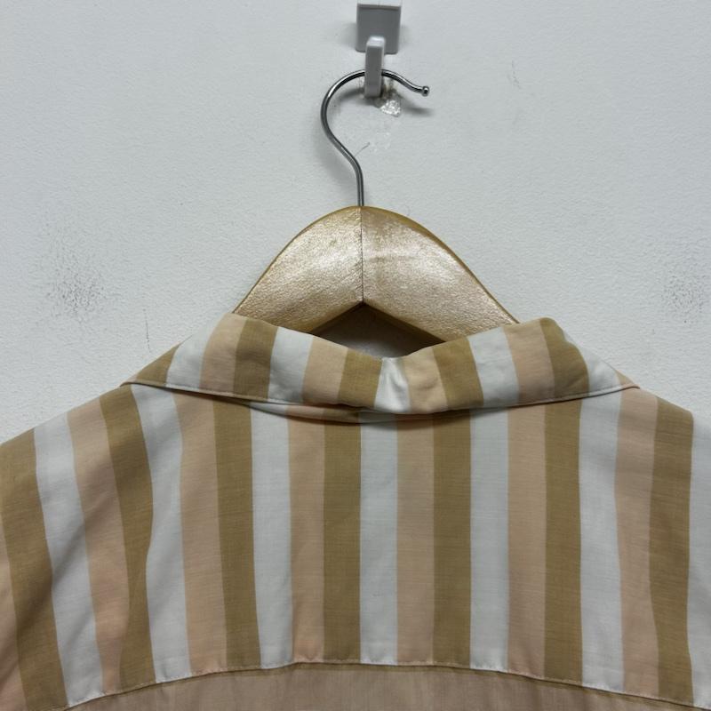 バーバリー BURBERRY シャツ、ブラウス 半袖 半袖シャツ オープンカラー ボーダー L ボーダー柄 橙 / オレンジ / orange X 白 / ホワイト / white メンズ USED 古着 中古 50141878