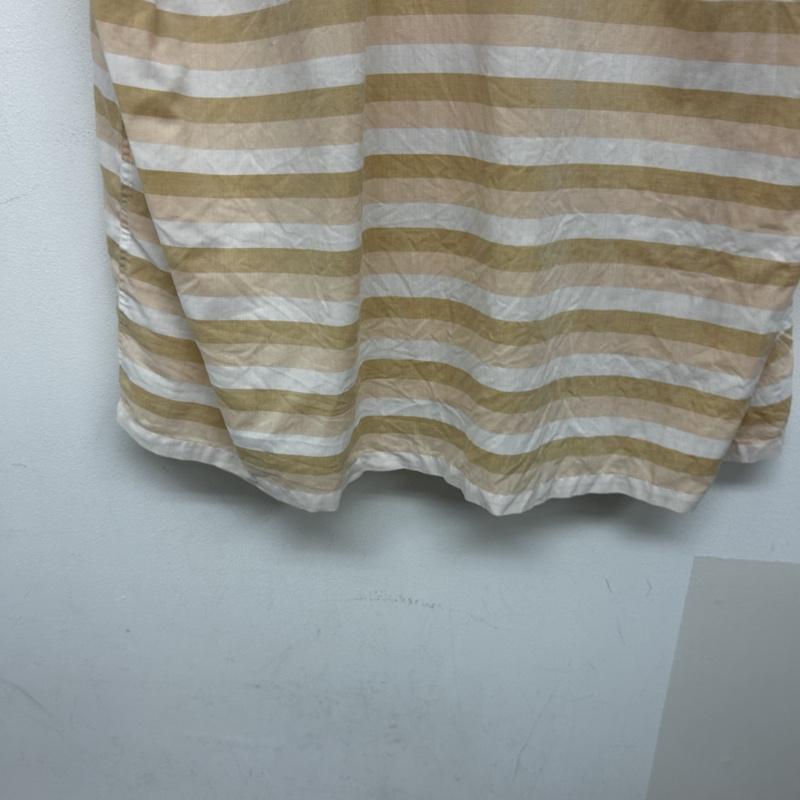 バーバリー BURBERRY シャツ、ブラウス 半袖 半袖シャツ オープンカラー ボーダー L ボーダー柄 橙 / オレンジ / orange X 白 / ホワイト / white メンズ USED 古着 中古 50141878