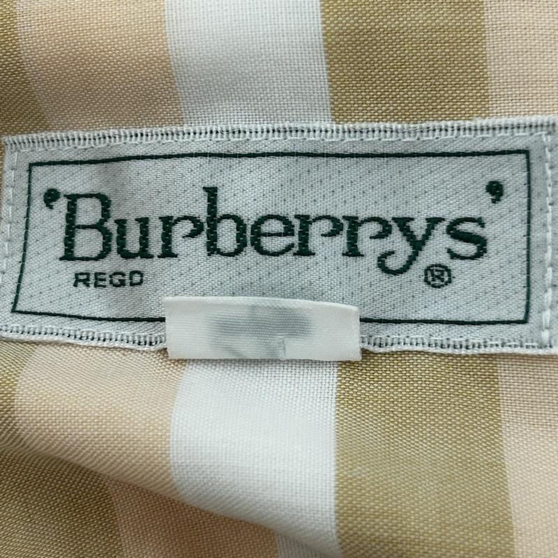 バーバリー BURBERRY シャツ、ブラウス 半袖 半袖シャツ オープンカラー ボーダー L ボーダー柄 橙 / オレンジ / orange X 白 / ホワイト / white メンズ USED 古着 中古 50141878
