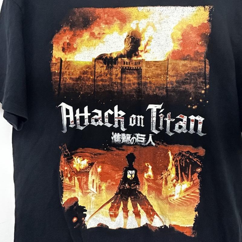 古着 USED Tシャツ 半袖 進撃の巨人 プリントTEE attack on titan L プリント 黒 / ブラック / black メンズ USED 古着 中古 50141879