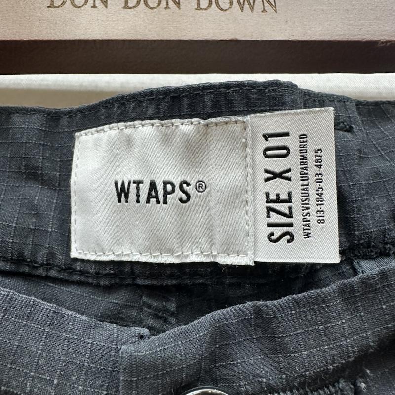 ダブルタップス WTAPS パンツ ワークパンツ、ペインターパンツ 21SS TUCK 01 TROUSERS リップストップ タック トラウザー パンツ 211TQDT-PTM01 1 黒 / ブラック / black メンズ USED 古着 中古 50141884