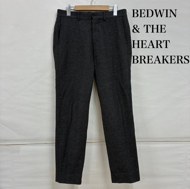 ベドウィン アンド ザ ハートブレイカーズ BEDWIN & THE HEARTBREAKERS パンツ スラックス ウール ヘリンボーン テーパード パンツ スラックス 1 チャコールグレー / チャコールグレー / メンズ USED 古着 中古 50141911