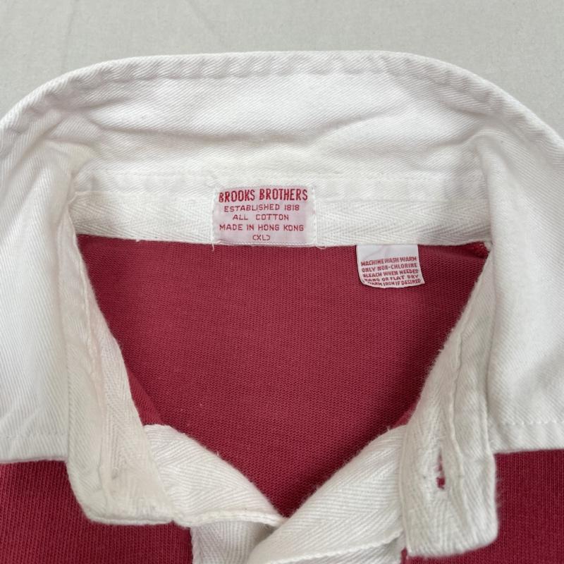 ブルックス ブラザーズ BROOKS BROTHERS ポロシャツ 長袖 80s ポロシャツ ラガーシャツ スウェット ラバーボタン 長袖 ロゴ ワッペン XL ロゴ、文字 X 刺繍 マルチカラー / マルチカラー / multicolor メンズ USED 古着 中古 50141918