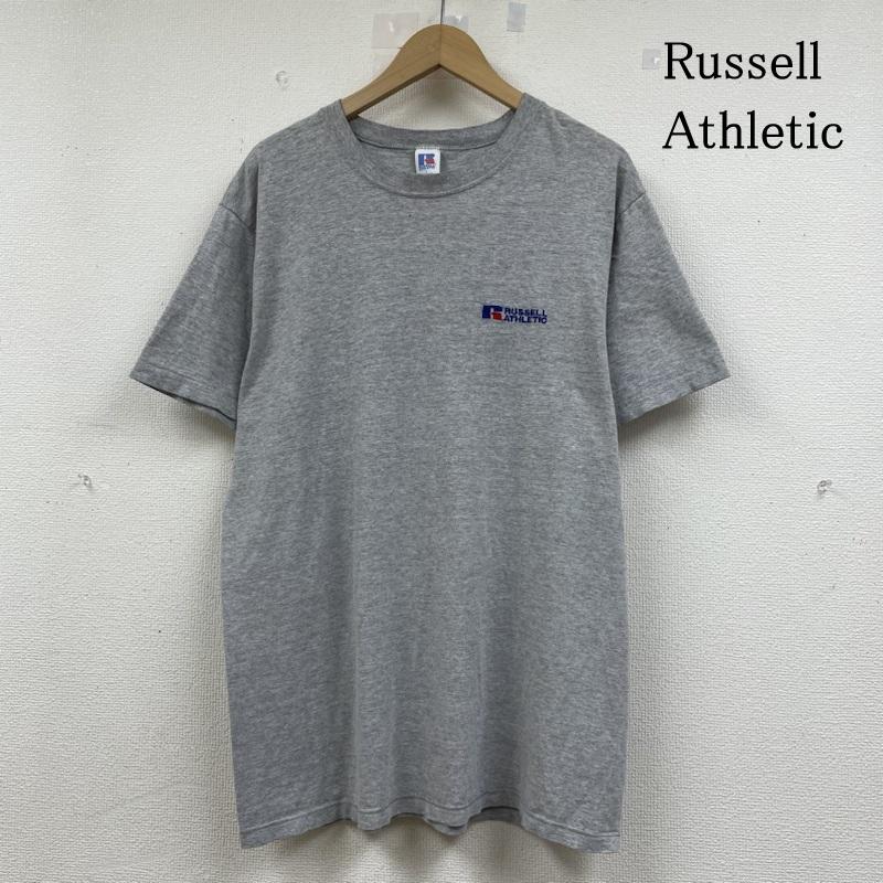 ラッセルアスレティック Russell Athletic Tシャツ 半袖 80s ブランク Tシャツ USA製 旧タグ バインダーネック ビンテージ L ロゴ、文字 X 刺繍 灰 / グレー / gray メンズ USED 古着 中古 50141920