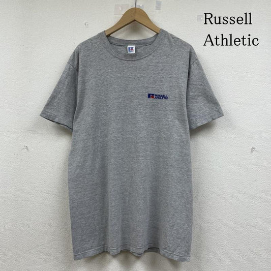 ラッセルアスレティック Russell Athletic Tシャツ 半袖 80s ブランク Tシャツ USA製 旧タグ バインダーネック ビンテージ L ロゴ、文字 X 刺繍 灰 / グレー / gray メンズ USED 古着 中古 50141920