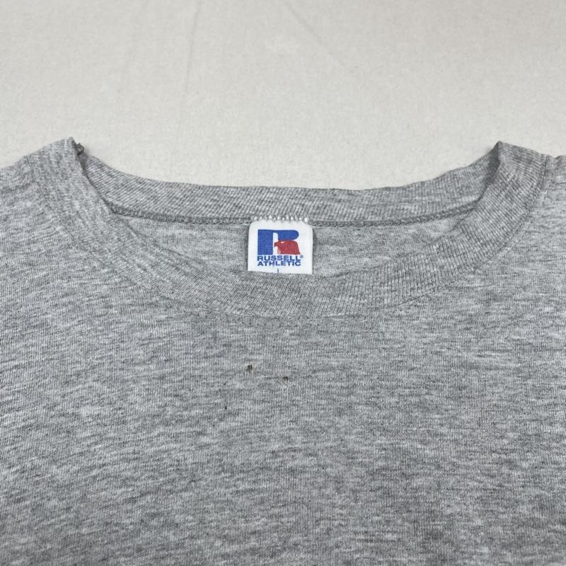 ラッセルアスレティック Russell Athletic Tシャツ 半袖 80s ブランク Tシャツ USA製 旧タグ バインダーネック ビンテージ L ロゴ、文字 X 刺繍 灰 / グレー / gray メンズ USED 古着 中古 50141920