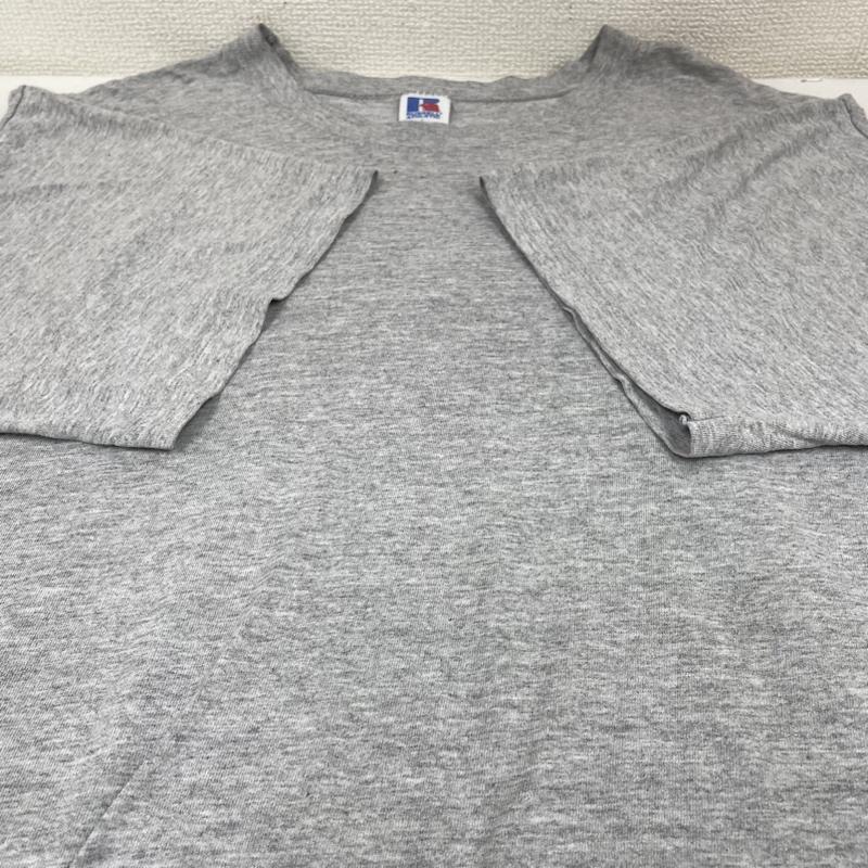 ラッセルアスレティック Russell Athletic Tシャツ 半袖 80s ブランク Tシャツ USA製 旧タグ バインダーネック ビンテージ L ロゴ、文字 X 刺繍 灰 / グレー / gray メンズ USED 古着 中古 50141920