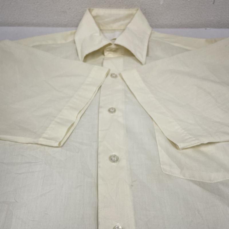 シアーズ SEARS シャツ、ブラウス 半袖 半袖 シャツ ブラウス Shirt デザインシャツ 胸ポケット ボタン 無地 サイズ15 1/2 - 無地 黄 / イエロー / yellow メンズ USED 古着 中古 50141929