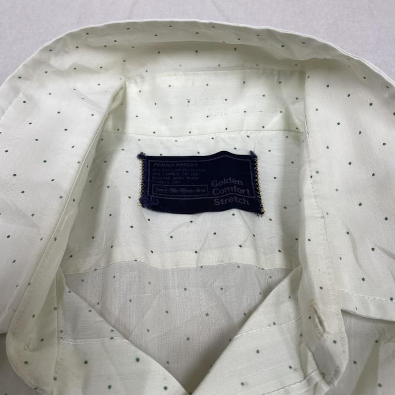 シアーズ SEARS シャツ、ブラウス 半袖 70s 黒タグ 半袖 シャツ ブラウス Shirt デザインシャツ 胸ポケット ボタン ドット サイズ15 1/2 - ドット 薄緑 / ライトグリーン / メンズ USED 古着 中古 50141930