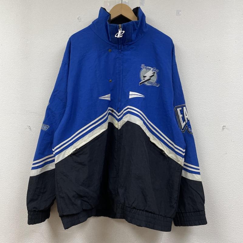 古着 USED ジャケット、上着 ジャンパー、ブルゾン NHL ナイロン ジャケット ホッケー TAMPA BAY LIGHTNING L ロゴ、文字 X 刺繍 青 / ブルー / blue メンズ USED 古着 中古 50141933
