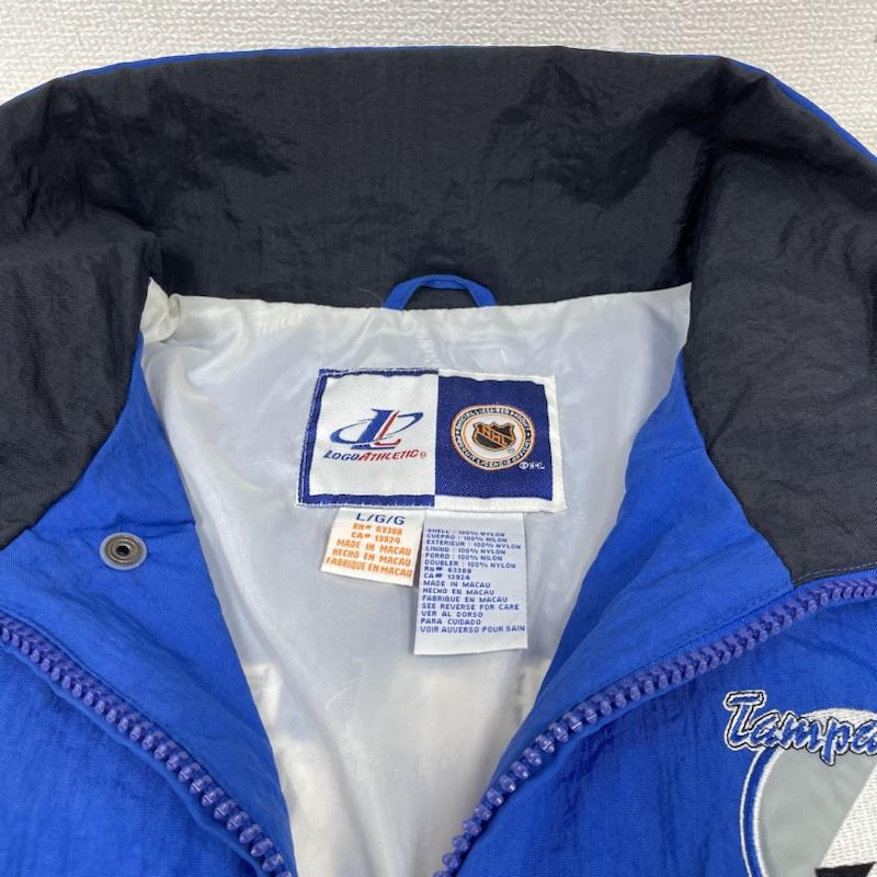 古着 USED ジャケット、上着 ジャンパー、ブルゾン NHL ナイロン ジャケット ホッケー TAMPA BAY LIGHTNING L ロゴ、文字 X 刺繍 青 / ブルー / blue メンズ USED 古着 中古 50141933