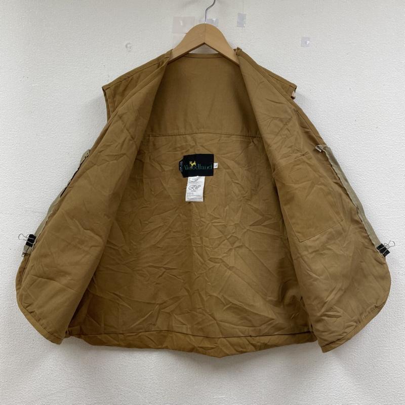 古着 USED ベスト ベスト 80s vintage Woodland ハンティング ベスト ジャケット フルジップ 無地 マルチポケット L 無地 ベージュ / ベージュ / beige メンズ USED 古着 中古 50141939