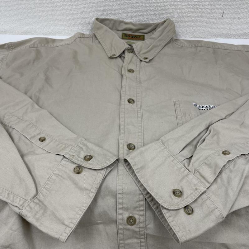 古着 USED シャツ、ブラウス 長袖 長袖 シャツ ブラウス ボタン ロゴ スカル ヘビ スネーク プリント 大きめ ビッグサイズ XXL ロゴ、文字 X スカル X  X プリント ベージュ / ベージュ / beige メンズ USED 古着 中古 50141940
