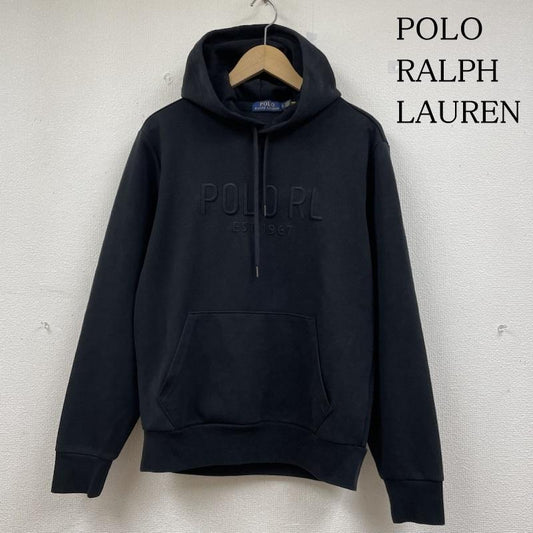 ポロラルフローレン POLO RALPH LAUREN パーカー 長袖 パーカー プルオーバー エンボス ロゴ フーディ スウェット 長袖 現行品 S ロゴ、文字 X プリント 黒 / ブラック / black メンズ USED 古着 中古 50141942