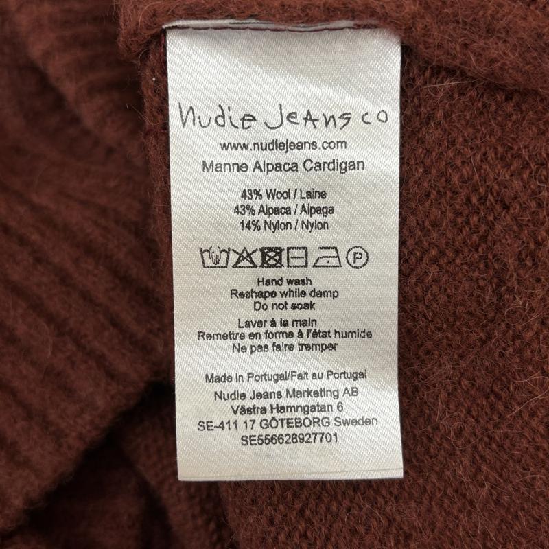 ヌーディージーンズ Nudie Jeans カーディガン 長袖 Manne Alpaca Cardigan ウール アルパカ オーバーサイズ ドロップショルダー ニット カーディガン M メンズ USED 古着 中古 50141958