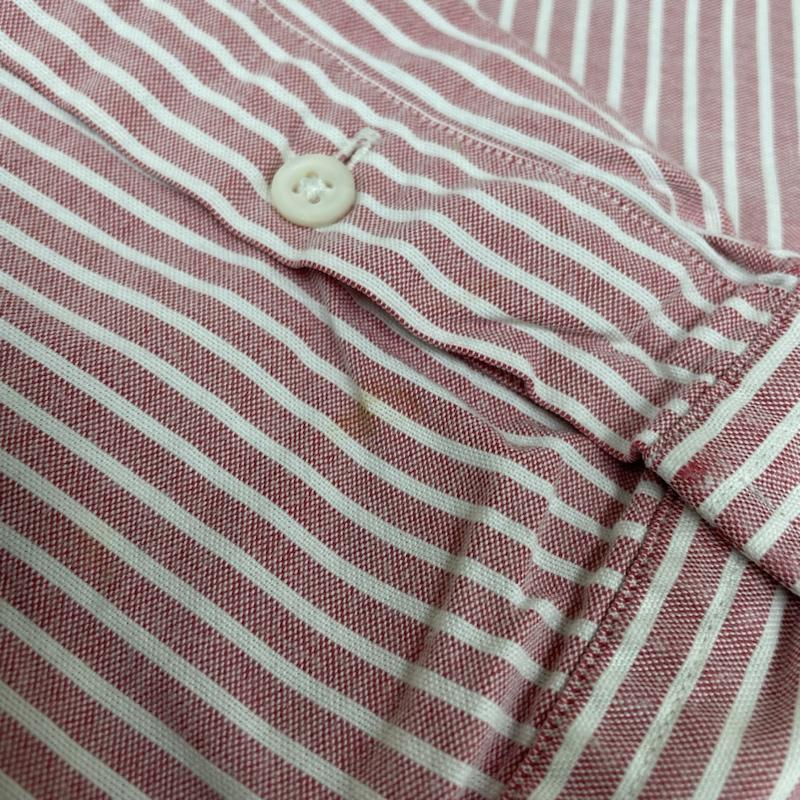ラルフローレン RALPHLAUREN シャツ、ブラウス 長袖 長袖 ボタンダウン シャツ ボタン ストライプ XL ストライプ 白 / ホワイト / white X 赤 / レッド / red メンズ USED 古着 中古 50141959