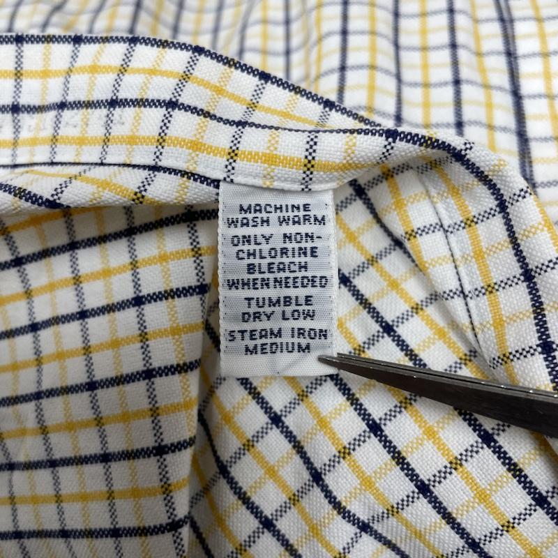 ラルフローレン RALPHLAUREN シャツ、ブラウス 長袖 90s ビンテージ 香港製 YARMOUTH チェック柄 ボタンダウン 長袖 シャツ サイズ17 34/35 - チェック X ロゴ、文字 X 刺繍 X ワンポイント マルチカラー / マルチカラー / multicolor メンズ USED 古着 中古 50141962