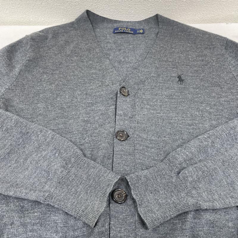 ポロラルフローレン POLO RALPH LAUREN カーディガン 長袖 長袖 カーディガン ニット セーター 薄手 ウール 前開き ボタン ポニーロゴ 刺繍 ワンポイント S ロゴ、文字 X 刺繍 X ワンポイント ダークグレー / ダークグレー / メンズ USED 古着 中古 50141964