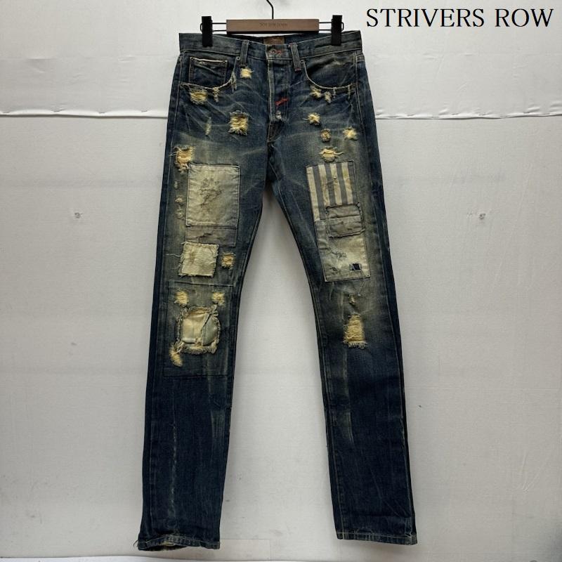 古着 USED パンツ デニム、ジーンズ USA製 STRIVERS ROW ボタンフライ ダメージ デニム パンツ 32インチ インディゴ / インディゴ / Indigo メンズ USED 古着 中古 50142022