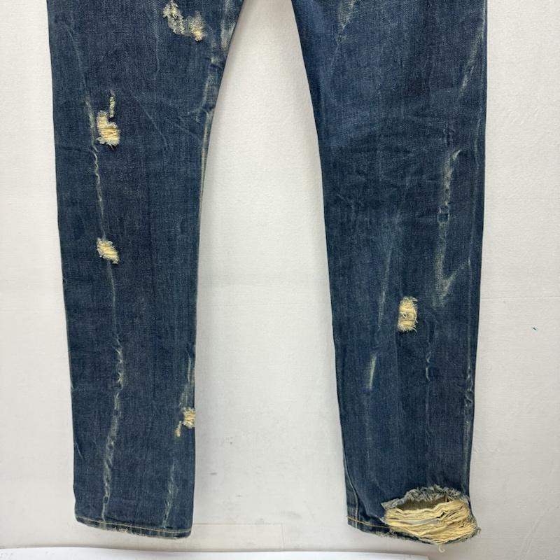 古着 USED パンツ デニム、ジーンズ USA製 STRIVERS ROW ボタンフライ ダメージ デニム パンツ 32インチ インディゴ / インディゴ / Indigo メンズ USED 古着 中古 50142022