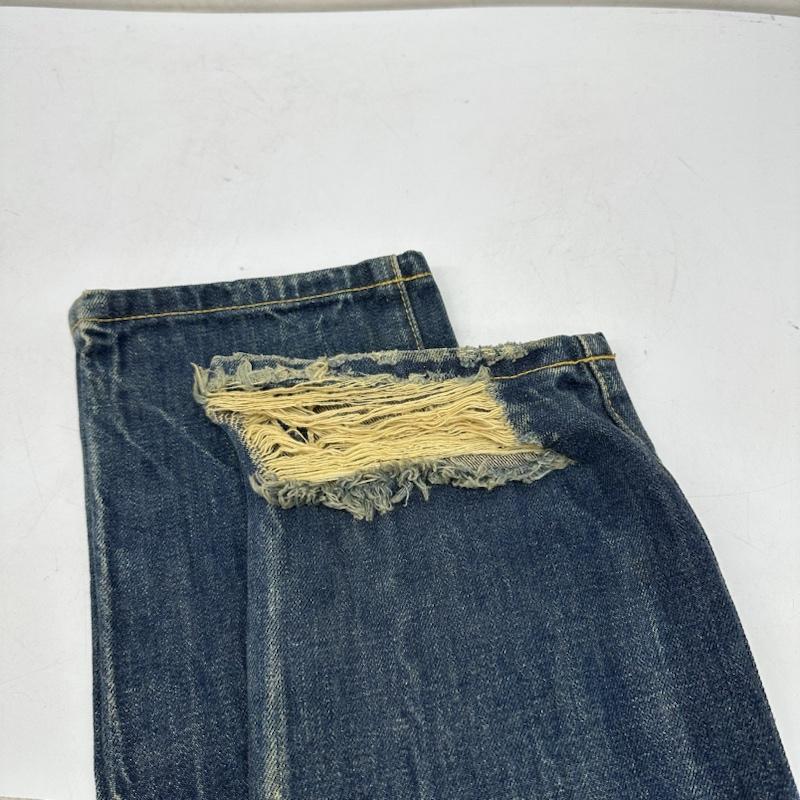 古着 USED パンツ デニム、ジーンズ USA製 STRIVERS ROW ボタンフライ ダメージ デニム パンツ 32インチ インディゴ / インディゴ / Indigo メンズ USED 古着 中古 50142022
