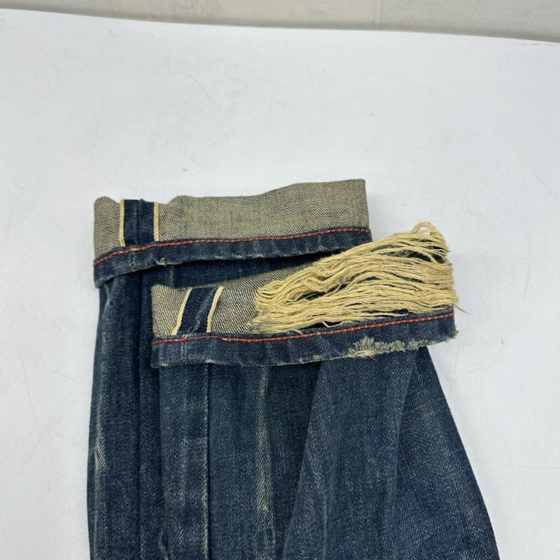古着 USED パンツ デニム、ジーンズ USA製 STRIVERS ROW ボタンフライ ダメージ デニム パンツ 32インチ インディゴ / インディゴ / Indigo メンズ USED 古着 中古 50142022