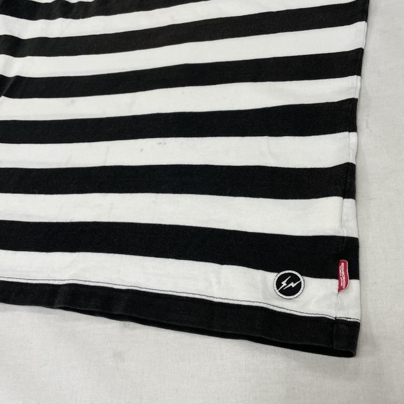 ネイバーフッド NEIGHBORHOOD Tシャツ 半袖 Fragment Design コラボ オールド ボーダー ポケット Tシャツ XL ボーダー柄 X ロゴ、文字 白 / ホワイト / white X 黒 / ブラック / black メンズ USED 古着 中古 50142031