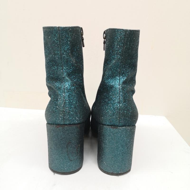 ドリスヴァンノッテン DRIES VAN NOTEN ブーツ 一般 グリッター ヒール ブーツ ラメ サイドジップ サイズ38 24.0cm 緑 / グリーン / green レディース USED 古着 中古 50142068