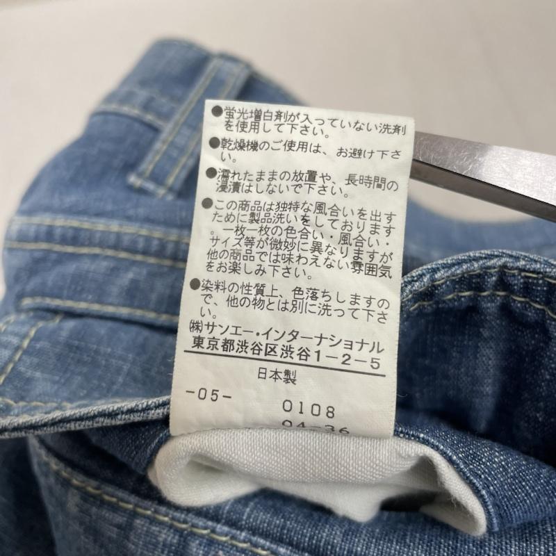 パーリーゲイツ PEARLY GATES パンツ デニム、ジーンズ デニム ジーパン ジーンズ テーパード ジップフライ クロップド丈 ゴルフ スポーツ 0 無地 インディゴ / インディゴ / Indigo レディース USED 古着 中古 50142085