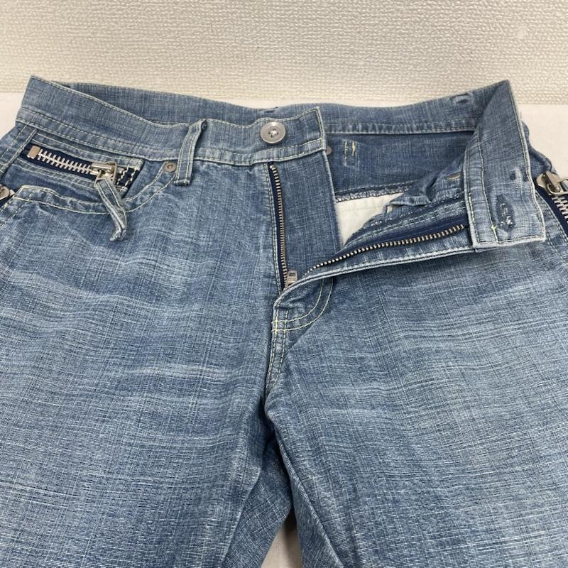 パーリーゲイツ PEARLY GATES パンツ デニム、ジーンズ デニム ジーパン ジーンズ テーパード ジップフライ クロップド丈 ゴルフ スポーツ 0 無地 インディゴ / インディゴ / Indigo レディース USED 古着 中古 50142085