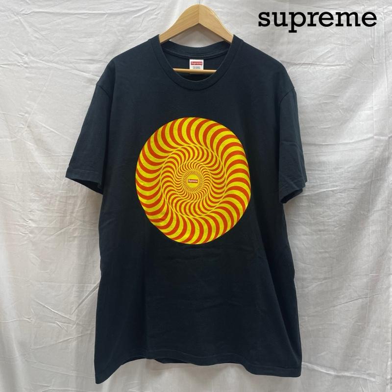 シュプリーム Supreme Tシャツ 半袖 18SS ×SPITFIRE Classic Swirl Tee BLK スピットファイア ブラック プリント L 黒 / ブラック / black メンズ USED 古着 中古 50142103