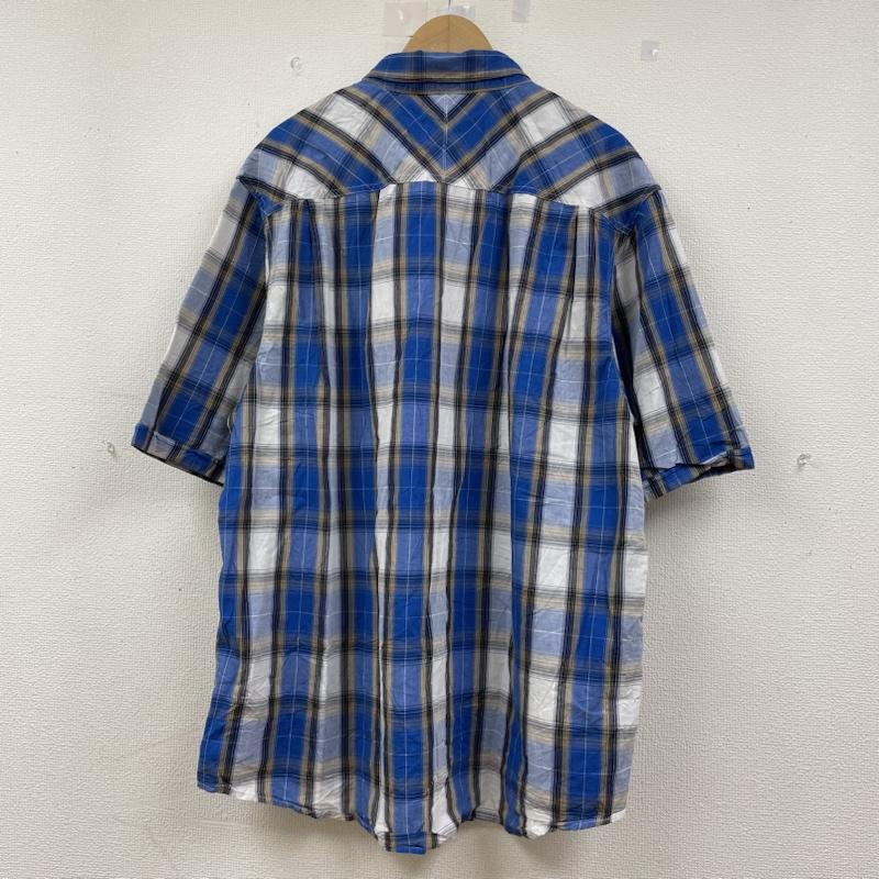 ショーンジョン SEANJOHN シャツ、ブラウス 半袖 半袖 シャツ ブラウス Shirt デザインシャツ 胸ポケット ボタン チェック 大きめ ビッグシルエット サイズ3XL - チェック マルチカラー / マルチカラー / multicolor メンズ USED 古着 中古 50142111