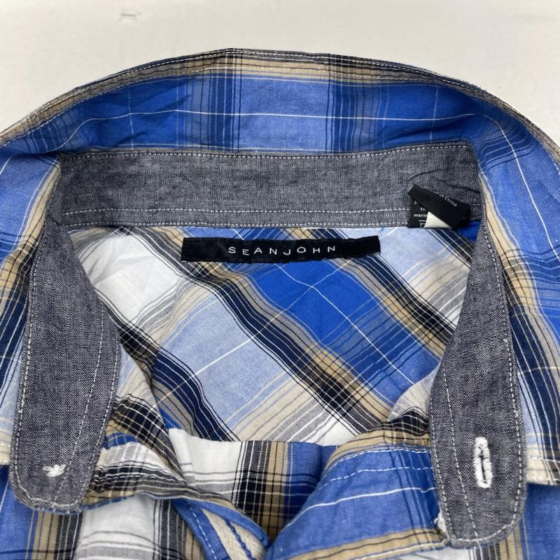 ショーンジョン SEANJOHN シャツ、ブラウス 半袖 半袖 シャツ ブラウス Shirt デザインシャツ 胸ポケット ボタン チェック 大きめ ビッグシルエット サイズ3XL - チェック マルチカラー / マルチカラー / multicolor メンズ USED 古着 中古 50142111