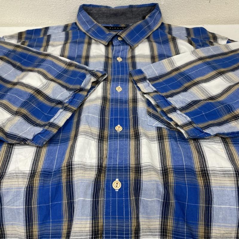 ショーンジョン SEANJOHN シャツ、ブラウス 半袖 半袖 シャツ ブラウス Shirt デザインシャツ 胸ポケット ボタン チェック 大きめ ビッグシルエット サイズ3XL - チェック マルチカラー / マルチカラー / multicolor メンズ USED 古着 中古 50142111