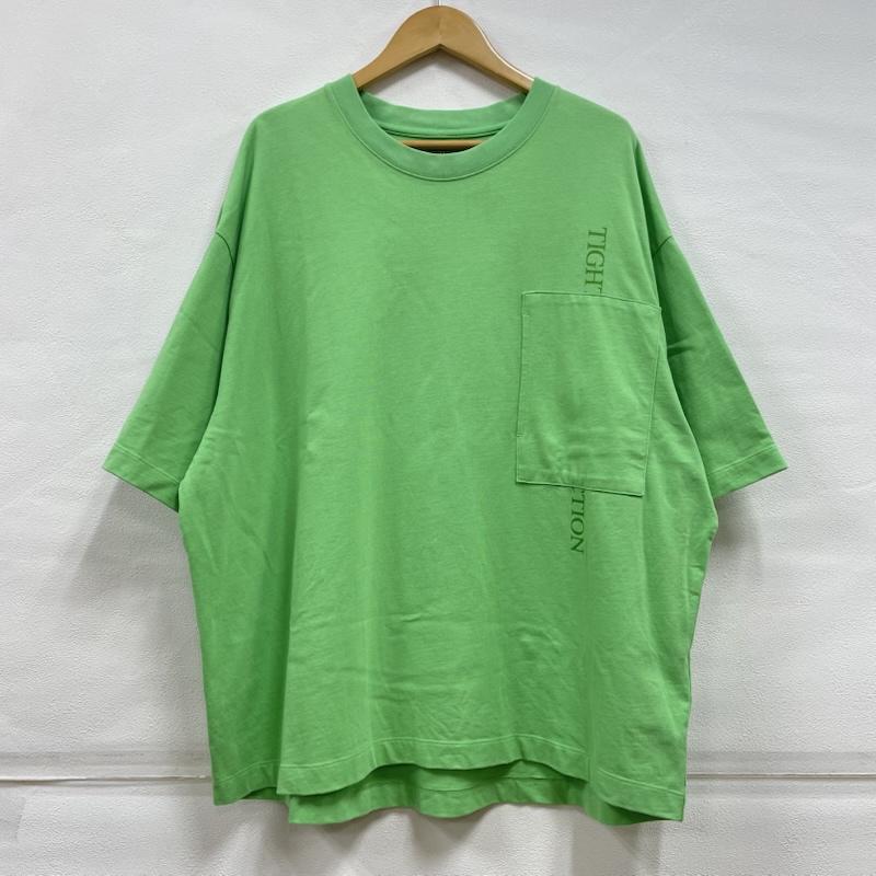 タイトブース TIGHTBOOTH Tシャツ 半袖 TBPR STRAIGHT UP T-SHIRT オーバーサイズ ビッグシルエット ポケット Tシャツ M ロゴ、文字 X プリント 薄緑 / ライトグリーン / メンズ USED 古着 中古 50142124