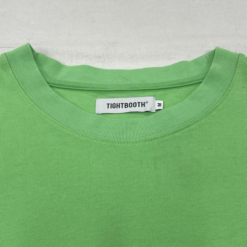 タイトブース TIGHTBOOTH Tシャツ 半袖 TBPR STRAIGHT UP T-SHIRT オーバーサイズ ビッグシルエット ポケット Tシャツ M ロゴ、文字 X プリント 薄緑 / ライトグリーン / メンズ USED 古着 中古 50142124