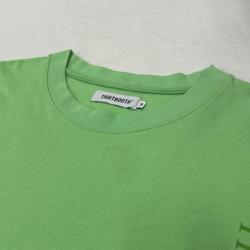 タイトブース TIGHTBOOTH Tシャツ 半袖 TBPR STRAIGHT UP T-SHIRT オーバーサイズ ビッグシルエット ポケット Tシャツ M ロゴ、文字 X プリント 薄緑 / ライトグリーン / メンズ USED 古着 中古 50142124